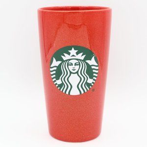 Starbucks Coffee Mug Tumbler Holiday 2020 Red Glitter 12 Oz - No Lid